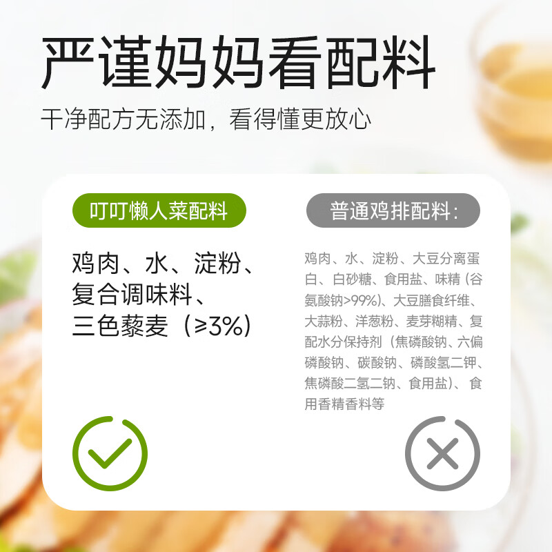 叮叮懒人菜0添加双蛋白藜麦鸡排100g 营养早餐 高蛋白升级健身儿童早餐 露营 【爆款】双蛋白藜麦鸡排10袋