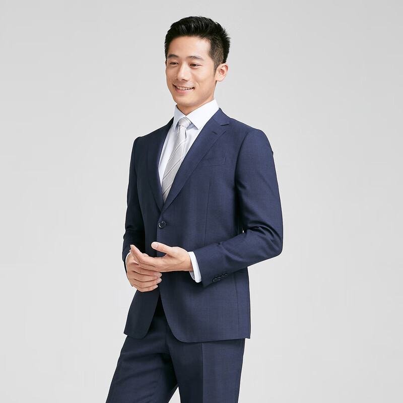 雅戈尔【商场同款】100%羊毛西服男士春夏套西YOTX222704FIA上衣 藏青 L 175/96A