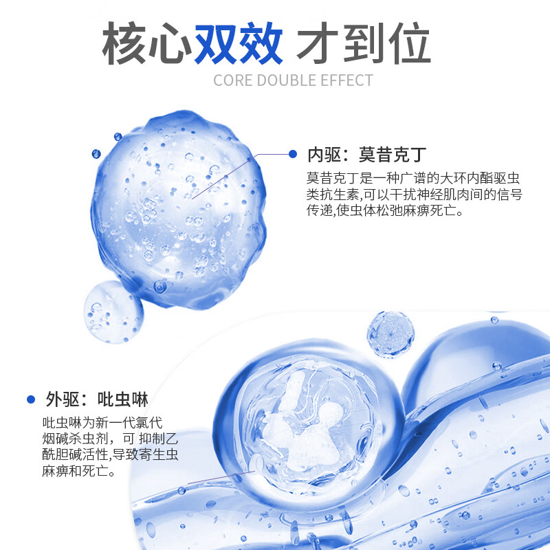 宠之源宠物吡虫啉莫昔克丁滴剂 猫咪狗狗体外驱虫药滴剂 啉莫昔克丁滴剂(猫用) 0.4ml*3支