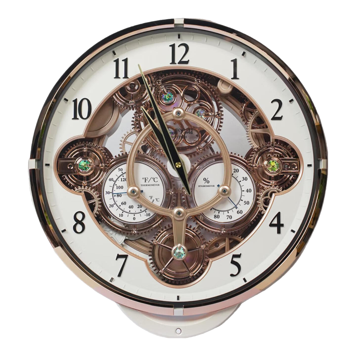 麗聲靜音掛鐘客廳家用19寸大促高級感創(chuàng  )意掛表時(shí)鐘掛墻家用客廳音樂(lè )鐘 炫彩白 41cm 白