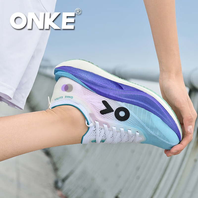 ONKE新款运动鞋女鞋春季透气轻便网面防滑减震健身休闲运动跑步鞋男 紫霄 男女款 41