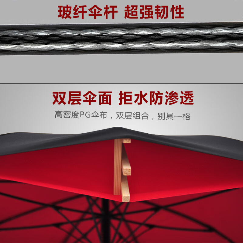 MPPMCK直杆长柄自动雨伞 单层红色 8骨 130cm