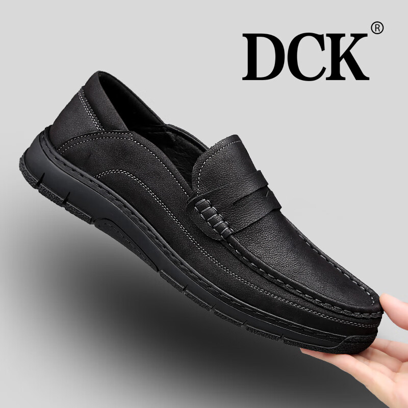 DCK休闲皮鞋男士 黑色 44 (标准皮鞋码数)