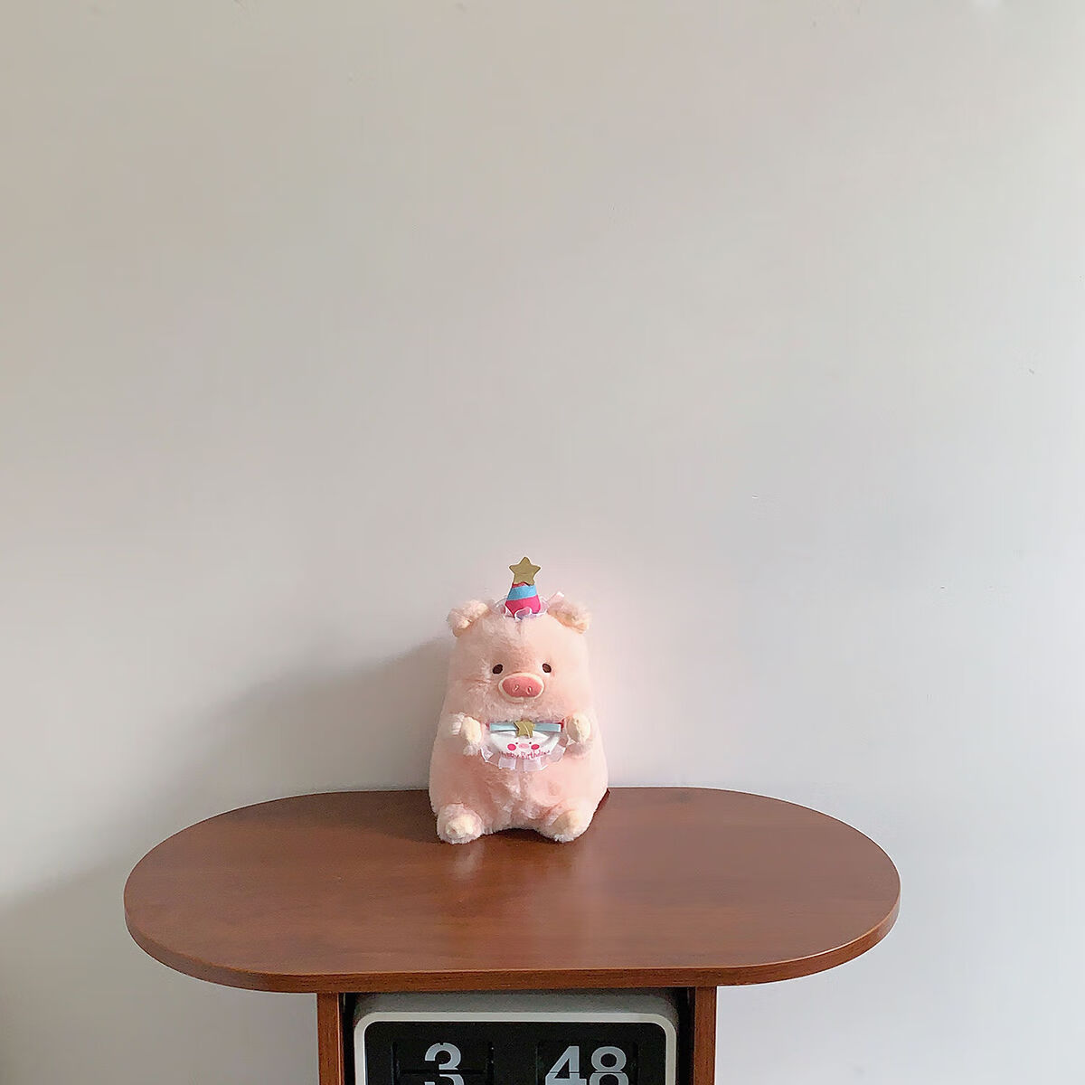 可爱生日猪公仔生日帽小猪玩偶毛绒玩具沙发靠垫抱睡娃娃布娃娃 生日