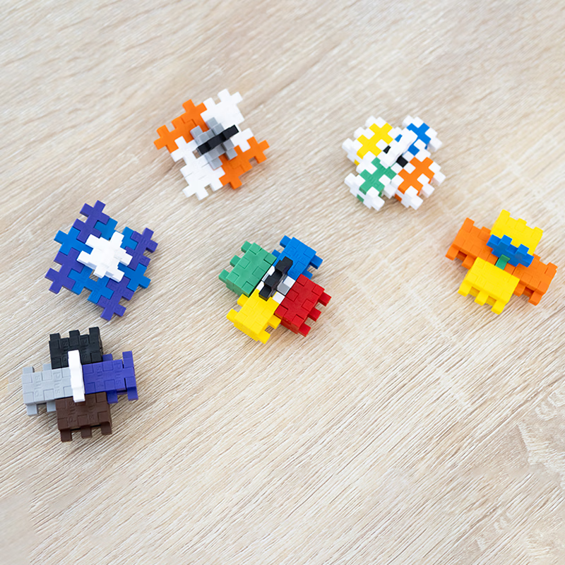 Plus-plus加加丹麦原装进口儿童益智积木拼搭旋转陀螺解压大人放松玩具 选10色，每种10粒【100粒】备注