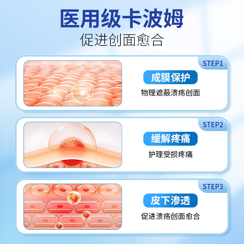 仁和医用口腔溃疡凝胶用于义齿或手术造成的创面疼痛口腔炎症上火起泡 4盒装/80g/用于缓解口腔溃疡疼痛