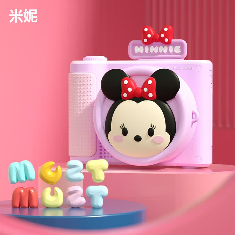 迪士尼（Disney）ai拍立得儿童照相机艾莎玩具女孩生日礼物7-14岁6岁女童9岁小学生 伸缩镜头+翻转屏幕-S6米妮 冰雪奇缘礼盒艾莎公主爱莎