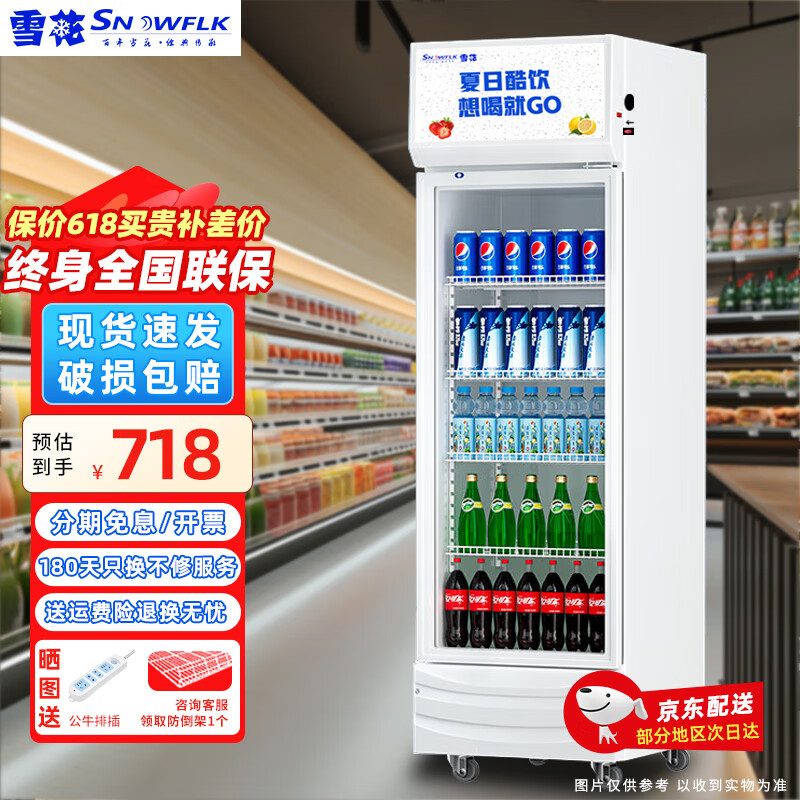 雪花大容量飲料柜商用冰柜直冷藏展示柜酒水柜純風(fēng)冷無霜保鮮柜超市玻璃門冰箱立式啤酒柜? 大單門丨一級(jí)能效丨下機(jī)標(biāo)準(zhǔn)款【銅管丨直冷】