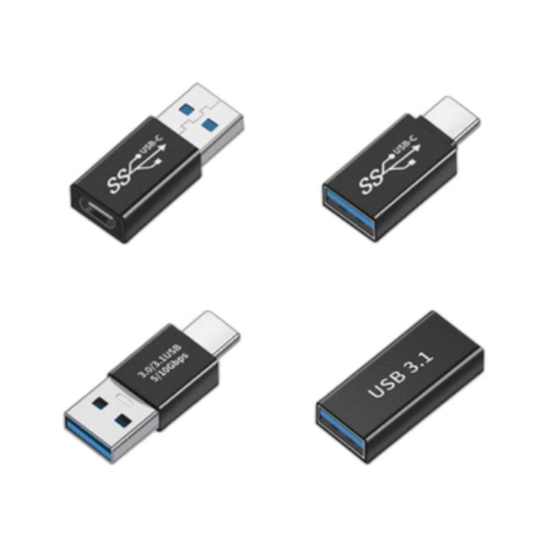 Typec母转USB30转接头USBC转USB母转换头电脑手机键盘鼠标OTG USB3.0母转Type-C公转接头-1个装