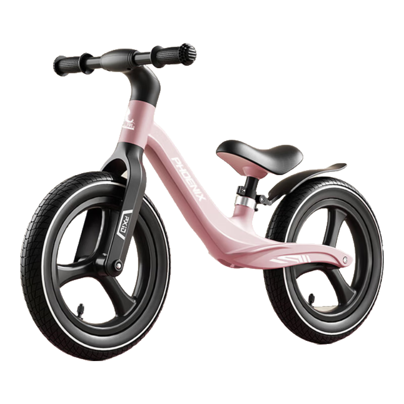 鳳凰（Phoenix）平衡車兒童平衡車1-3歲鳳凰兒童平衡車4-6歲寶寶平衡車兒童滑步車 14寸櫻花粉丨參考身高105-120cm丨一體輪/充氣胎/禮包