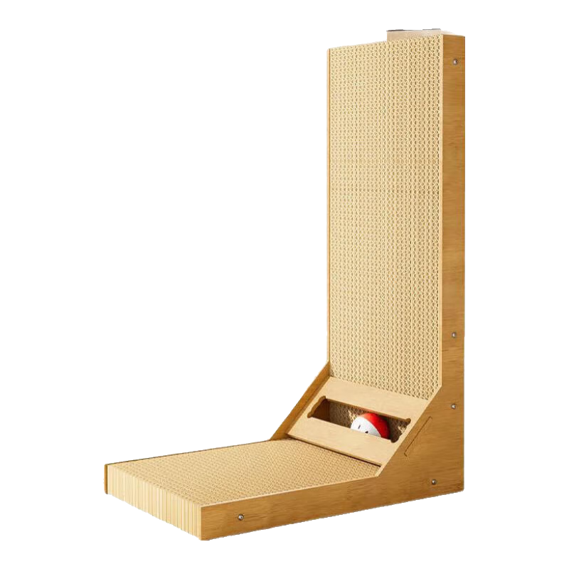 【京东快递】耐磨立式猫玩具抓板双层瓦楞纸大号神器 铃铛款L型【高60】