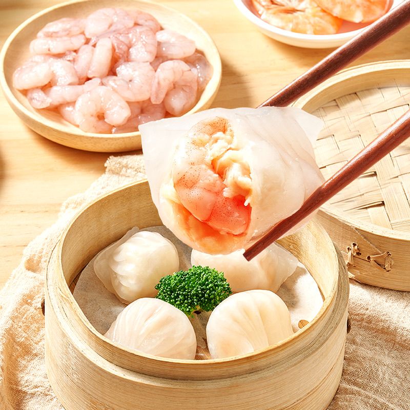 陶陶居广式早茶点心虾饺金沙虾仁红米肠粉套餐1350g早餐点心速食 金沙红米肠粉300g*3+虾饺150g*3