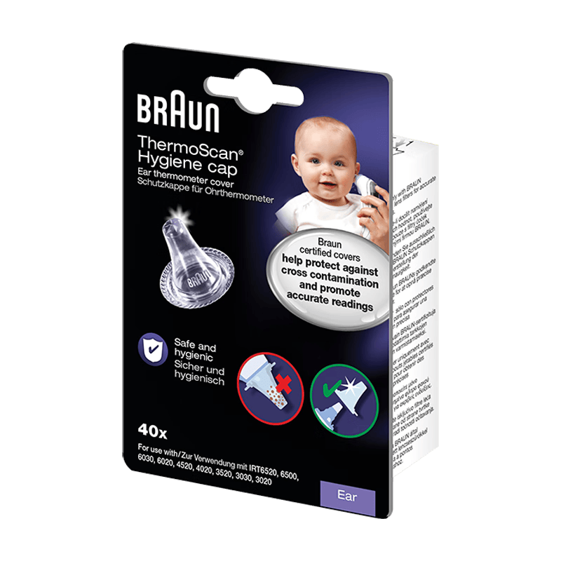 博朗（BRAUN）耳温枪专用耳套40个/盒 IRT6520/6525/3030/6030专用体温计耳套