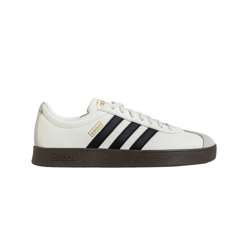 adidas「T頭鞋」VL COURT復(fù)古休閑板板鞋德訓(xùn)鞋男女阿迪達(dá)斯輕運動   漢玉白/黑色/樹脂黃   43