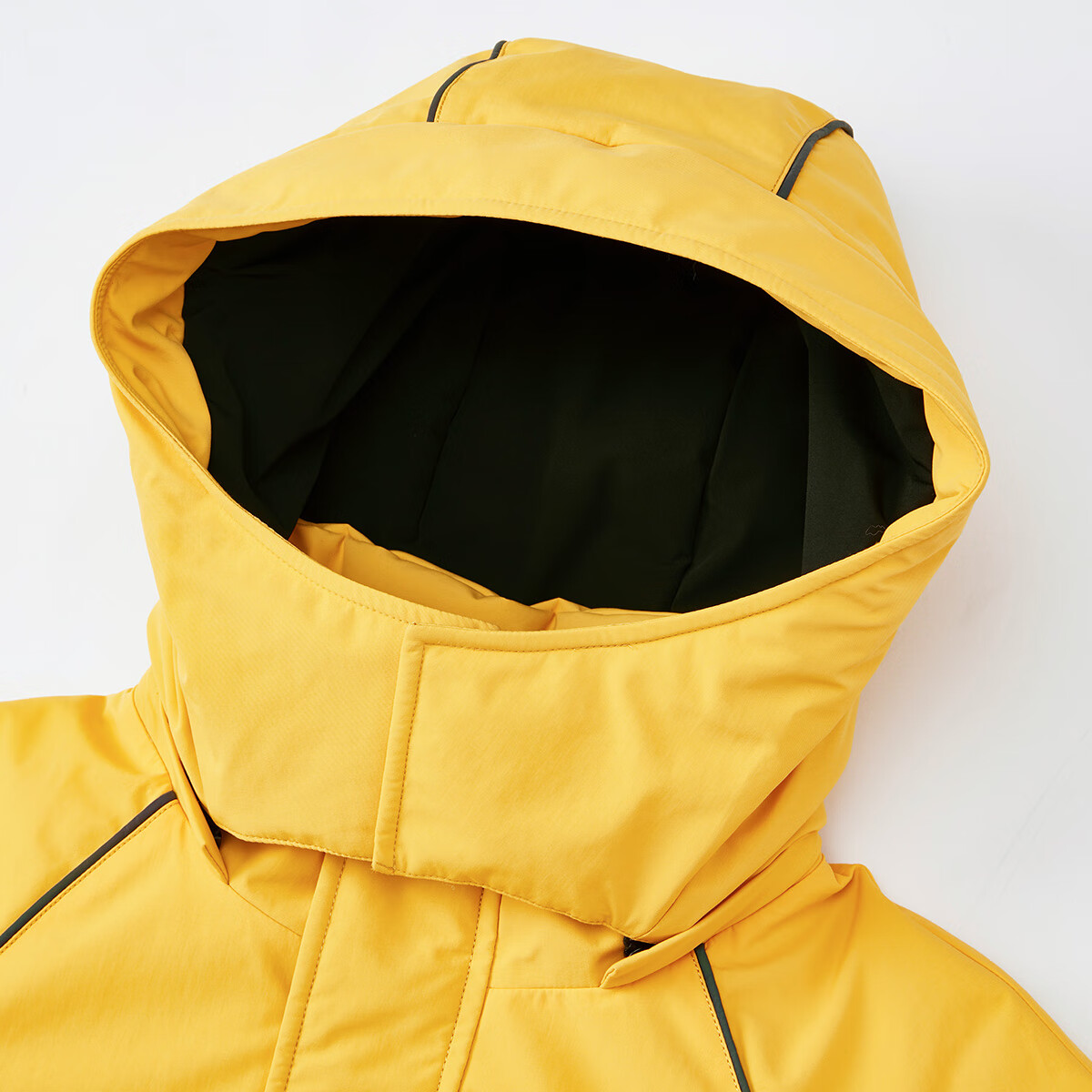 雪中飞【反季清仓】秋冬新款专业防护反光撞色防风保暖羽绒服外套 亮黄色 S /160/84A