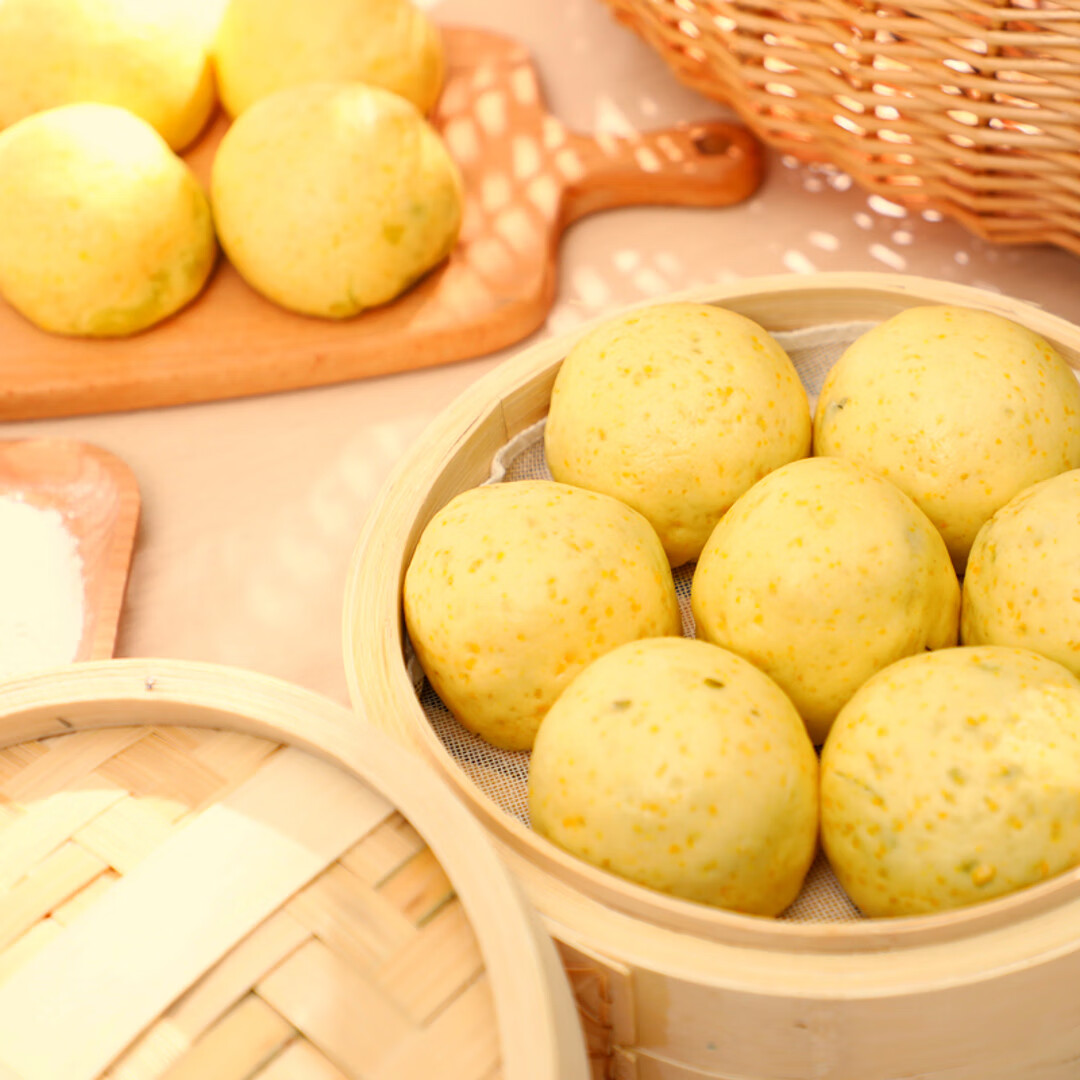 淳食记手作荠菜菜团子早餐半成品速冻儿童早餐粗粮面点包点 600g(6个） 1袋装600g（6个）