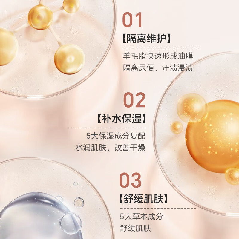 妙抚(MANAFEEL)湿湿乐婴儿护臀膏新生儿红屁屁乐专用宝宝护臀霜防小红屁股pp霜 【羊毛脂配方】护臀霜128g