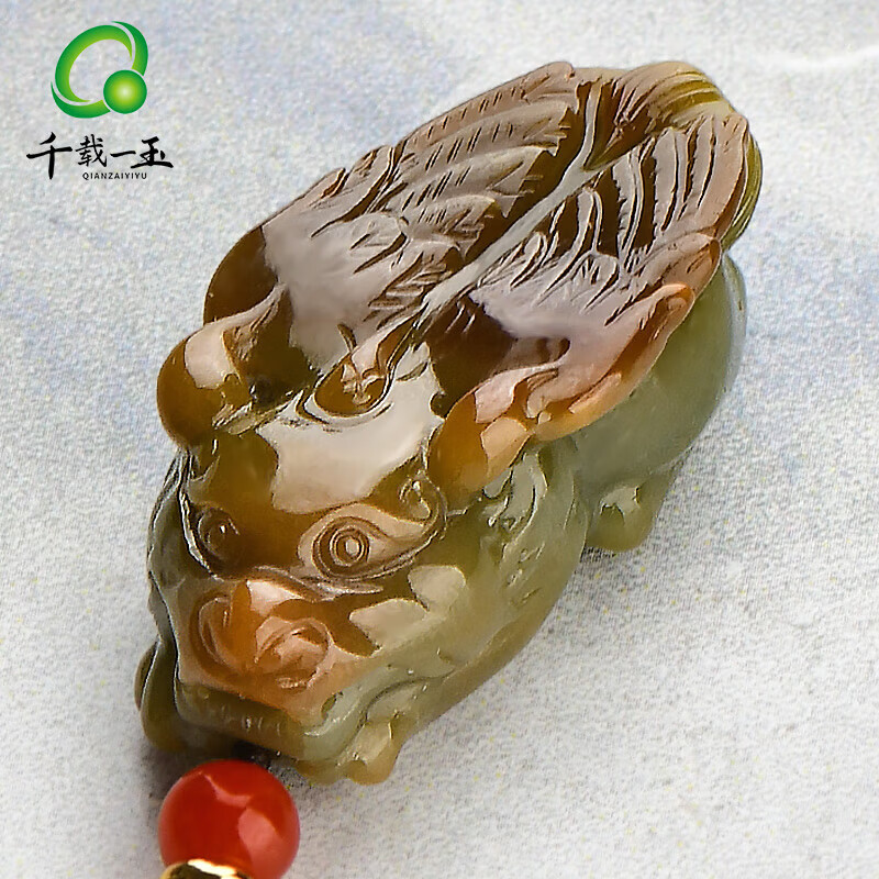 千载一玉翡翠貔貅吊坠 男女款油绿貔貅玉石玉坠玉佩项坠挂件 品牌珠宝