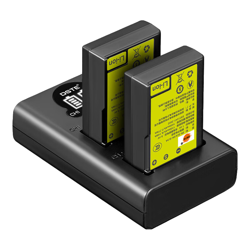 蒂森特（dste）   3C認(rèn)證 適用于尼康 D40 D40X D60 D5000 d3000 單反相機(jī)電池 EN-EL9電池 兩塊電池【送充電線+收納包】