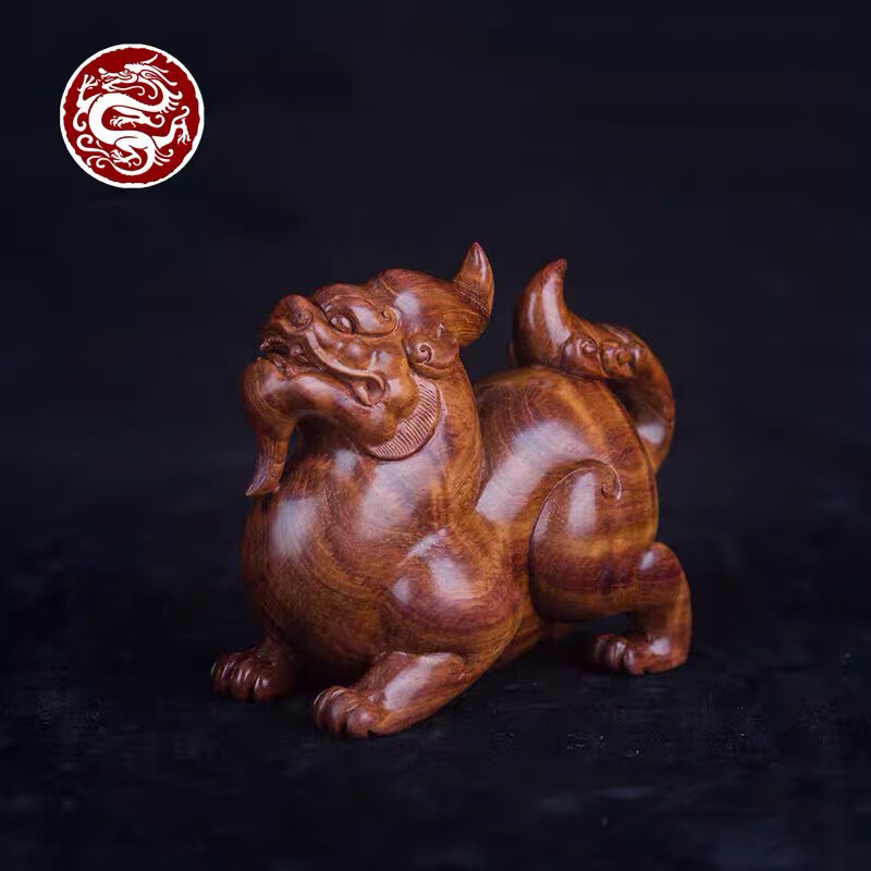 桓宇府海南黄花梨貔貅摆件老油梨手把件手工雕刻家居办公男士文玩盘玩