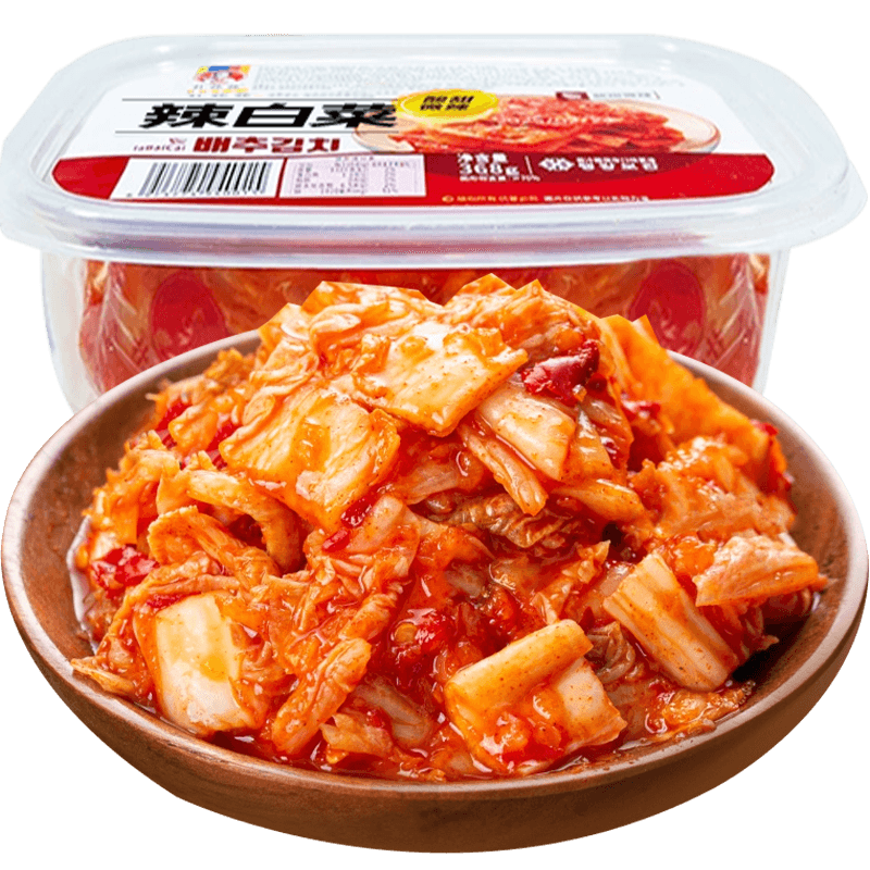 朴妈妈辣白菜368g韩式泡菜东北下饭菜酸甜微辣即食腌制辣白菜盒装常温存