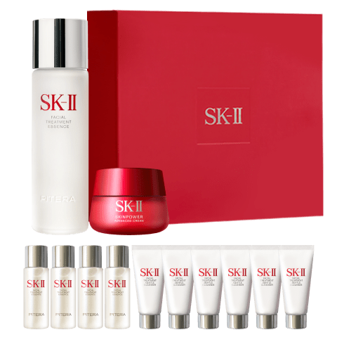 SK-II神仙水75ml+大红瓶面霜50g化妆品全套护肤品套装sk2生日礼物skii