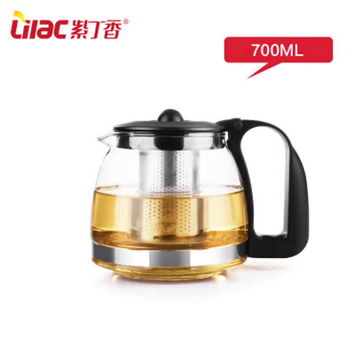 紫丁香（Lilac）紫丁香HM玻璃茶壺茶壺茶吧機(jī)耐熱專用保溫壺大容量泡茶壺花茶 紫丁香S95茶壺