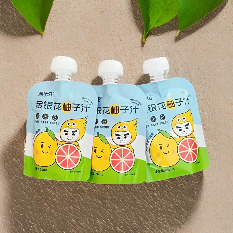 酷发西生田金银花柚子汁清凉植物饮料儿童饮料 金银花柚子汁100ml*12袋
