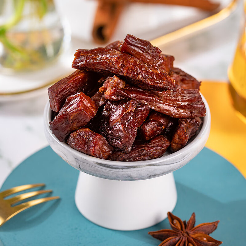 1号牧场风干牛肉干 牛肉干 肉干肉铺 内蒙产50g 五香 高蛋白牛肉干 牛肉块50g原味【尝鲜装】