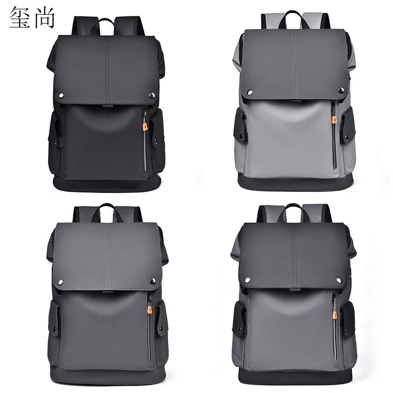 玺尚适用于联想小新Pro14 16电脑包Air15笔记本16寸双肩背包大容量防 升级款深灰色 黑Q标