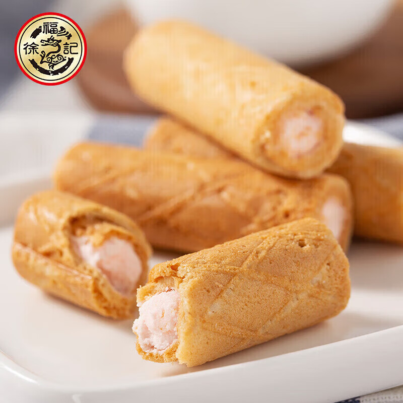 徐福记卷心酥糕点夹心饼干蛋卷儿童零食早餐食品点心解馋小零食批发 【囤货装】草莓味475g