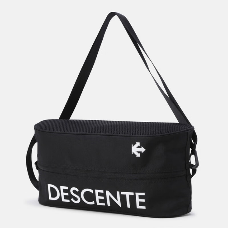 迪桑特（DESCENTE）男女款休闲运动包 新款简约时尚大容量耐用运动休闲包 BLACK黑色