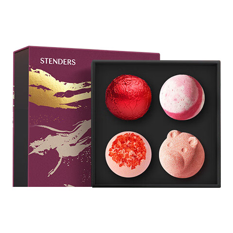 施丹兰（STENDERS）泡泡浴球4球礼盒 泡澡球浴盐足浴精油球礼盒  热门商品