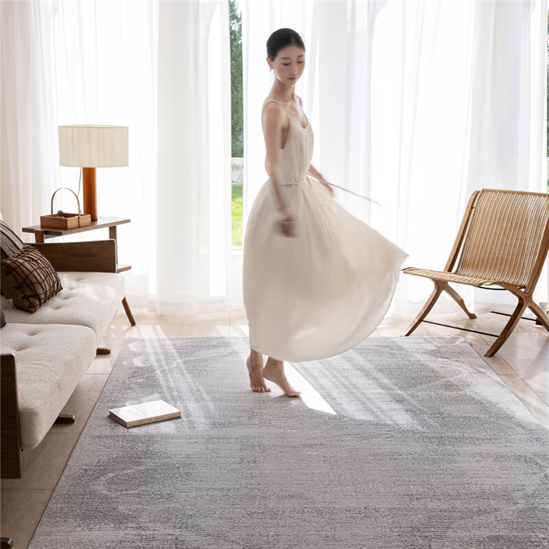 致尚美学新款地毯客厅降噪防猫抓零甲醛好打理北欧奶油风茶几毯卧室床边毯 塞力斯01【高档仿羊毛混纺材质】 2m*2.9m 加厚加密【2.6-3米沙发推荐】