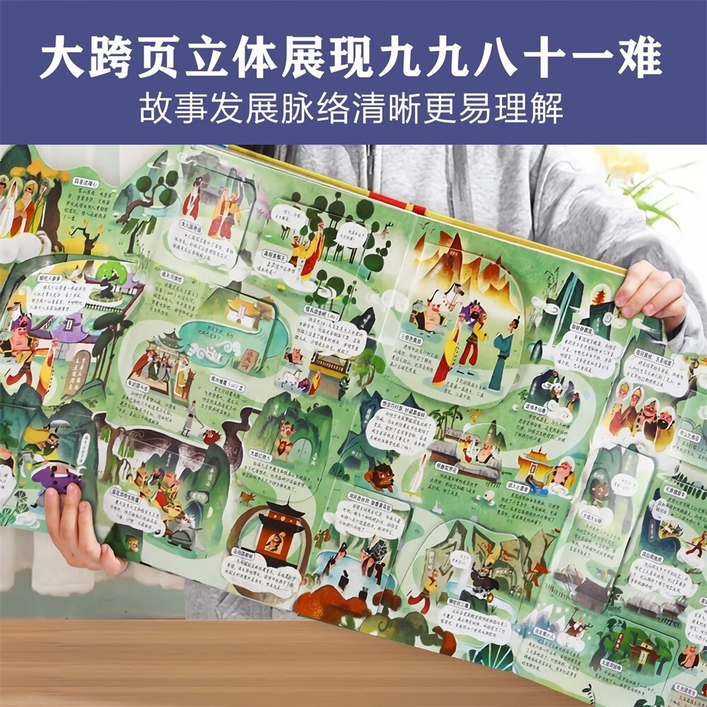 揭秘四大名著+揭秘华夏(8册)西游记/水浒传/三国演义等 乐乐趣5-10岁科普翻翻书中国传统文化历史书 儿童科普百科绘本课外读物