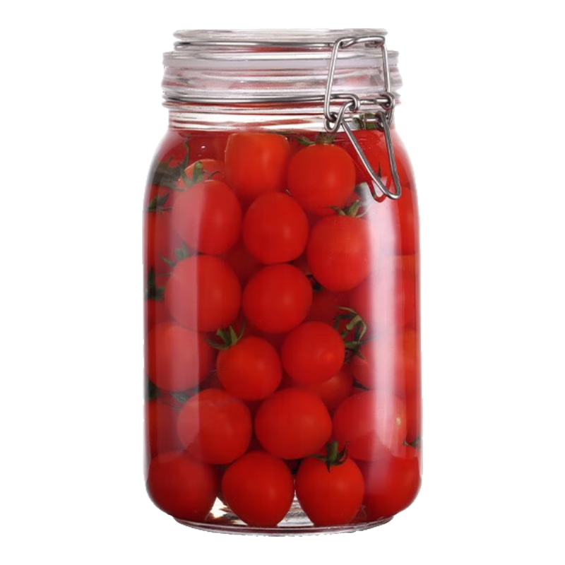 拜杰玻璃密封罐子泡酒瓶4個裝1500ml泡菜壇子罐五谷雜糧儲物罐密封罐