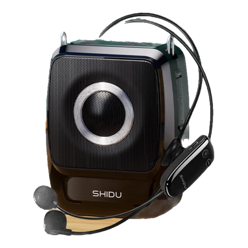十度（SHIDU）S92小蜜蜂扩音器教师专用无线领夹麦克风讲课上课户外蓝牙扩音头戴手持播放喊话器大音量教师礼物 【经典黑】单头戴无线版 【教师力荐】