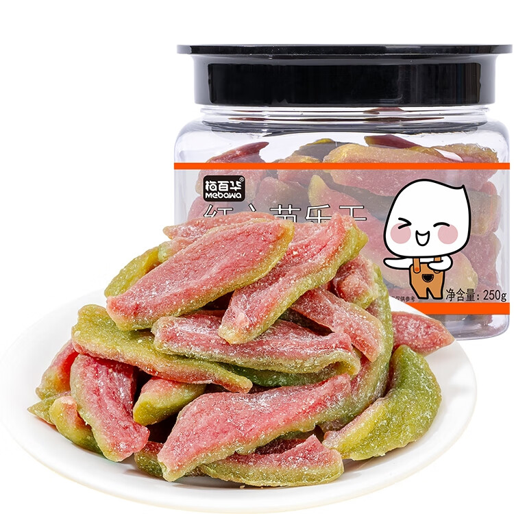 梅百华孕妇零食菠萝芭乐干蜜饯茶点无核话梅干送长辈伴手礼盒送礼 红心芭乐干（250gX1罐）
