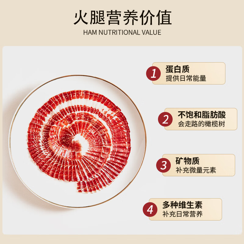 BLUELABEL西班牙火腿伊比利亚黑猪进口全橡果黑标绿标后腿切片生吃开袋即食 黑标-伊比利亚全橡果后腿50g