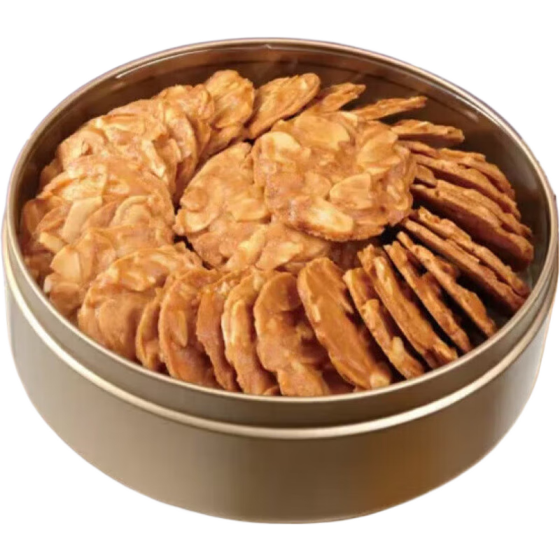 葡记黄油小花曲奇饼干蝴蝶酥普记黄油小花曲奇黄油坚果杏仁饼 葡记扁桃仁薄脆168g*1盒