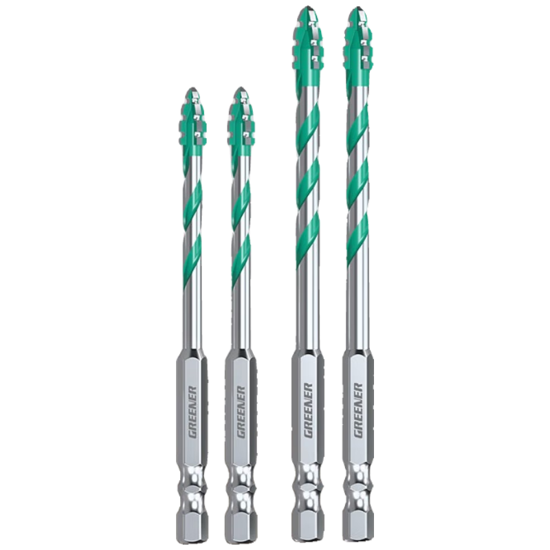 綠林（GREENER）四刃鋸齒偏心鉆頭瓷磚打孔混凝土超硬專(zhuān)用電鉆高硬度 6/6/8/8mm