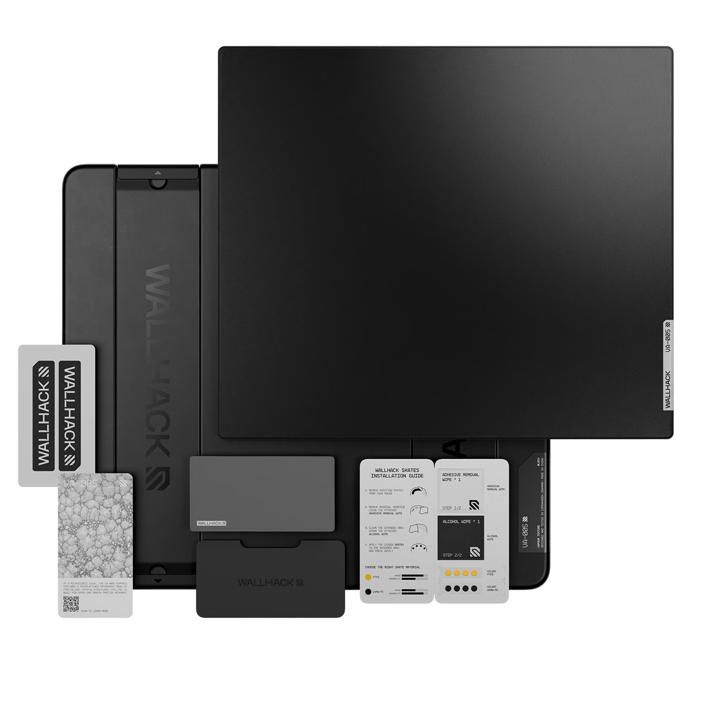 沃哈克WALLHACK沃哈克VA-005新款钢化玻璃高端无涂层电竞鼠标垫FPS游戏