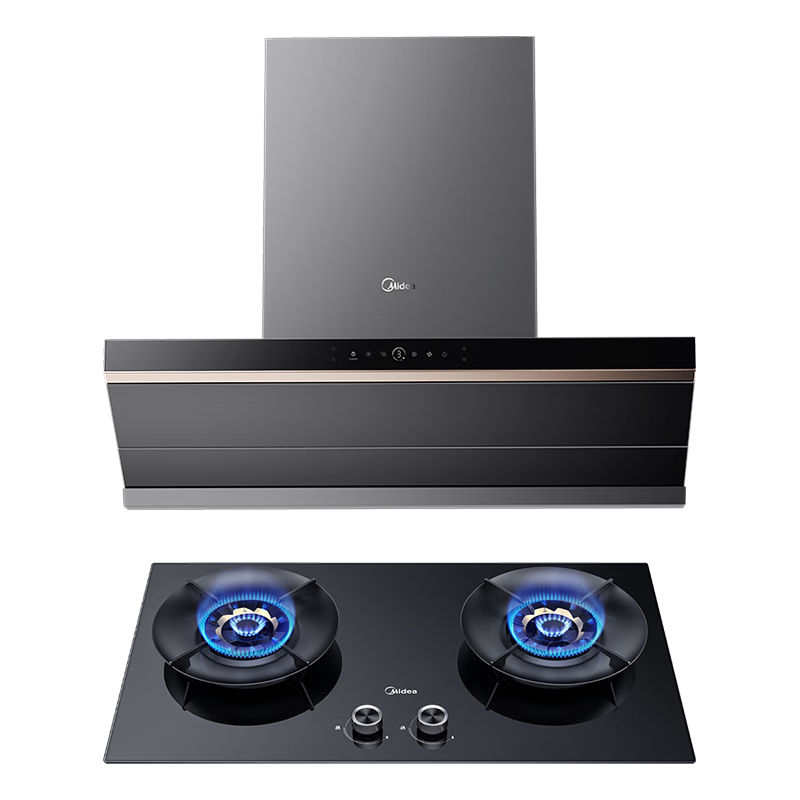 美的（Midea）价保618【银河P80 MAX升级版】油烟机30风量顶侧一体AK9PRO+Q529L高能效天然气灶
