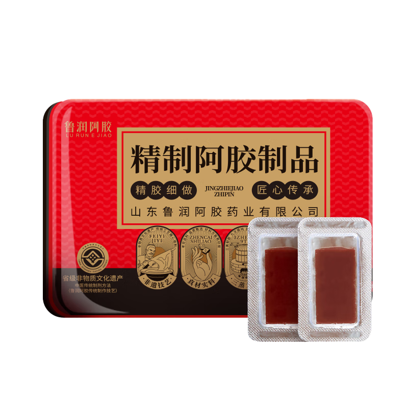 鲁润阿胶精制阿胶块阿胶片126g  礼物送长辈 送礼佳品
