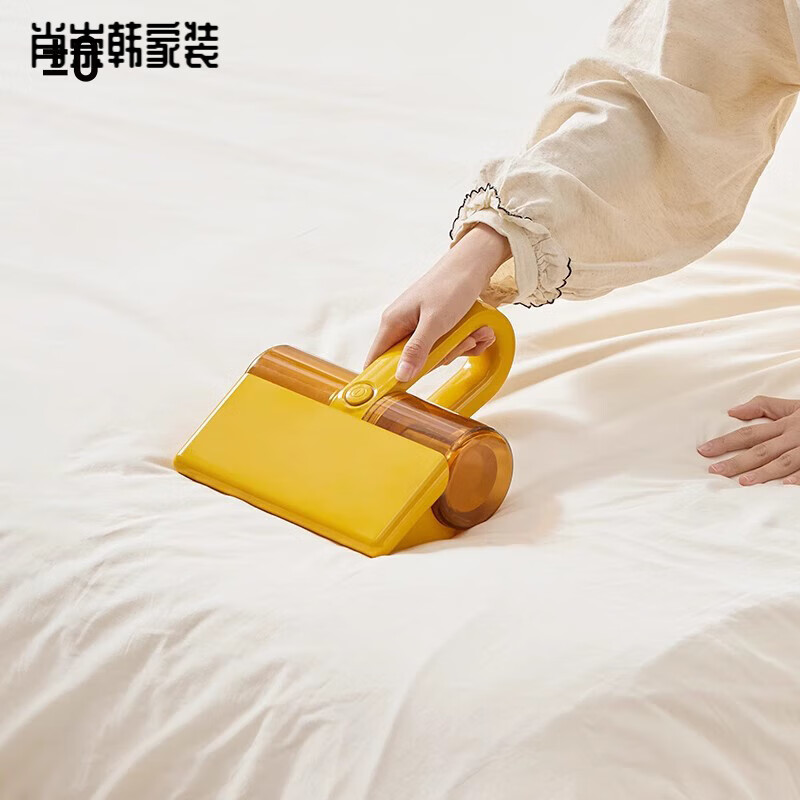 靠森（Kaooseen）德国高端品质除螨仪床上吸尘器沙发杀菌【轻量无线】正负零无线除螨仪除螨虫神器床上家用紫外线杀 柠檬黄