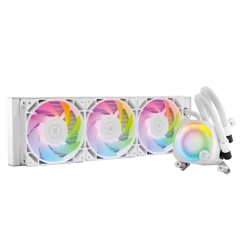 EKWB 毅凯火力 AIO 360 Lux D-RGB 一体式水冷散热器 白色