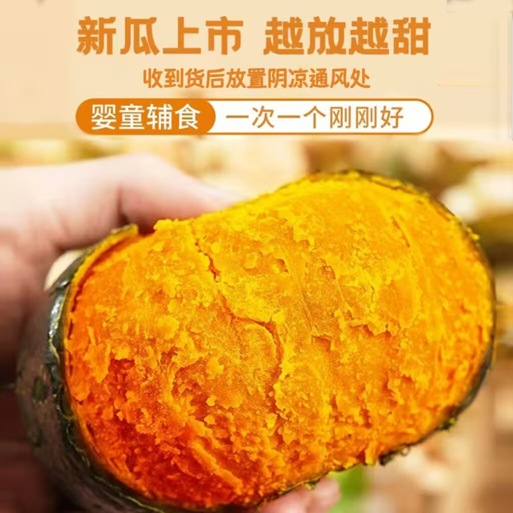 京鲜匠山东正宗贝贝南瓜 板栗味粉糯小南瓜贝贝婴儿辅食香甜 净 4.5斤 精品(4-9个)