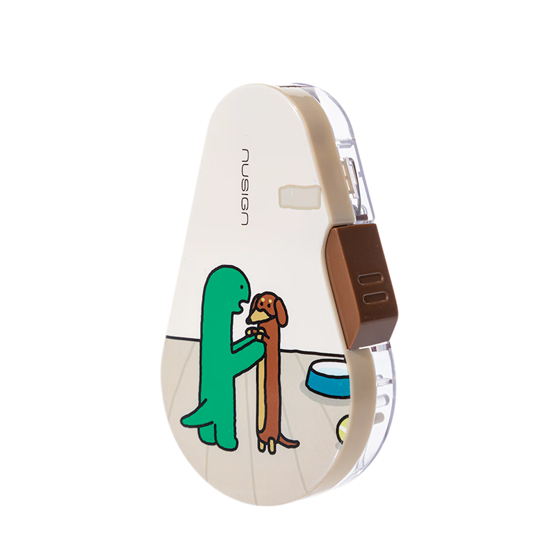 紐賽(NUSIGN)喬古漫輕音按動(dòng)密封門(mén)修正帶5mm*12m 耐摔高顏值便攜涂改帶改正帶隱形學(xué)生學(xué)習辦公 黃色 NS162-Q