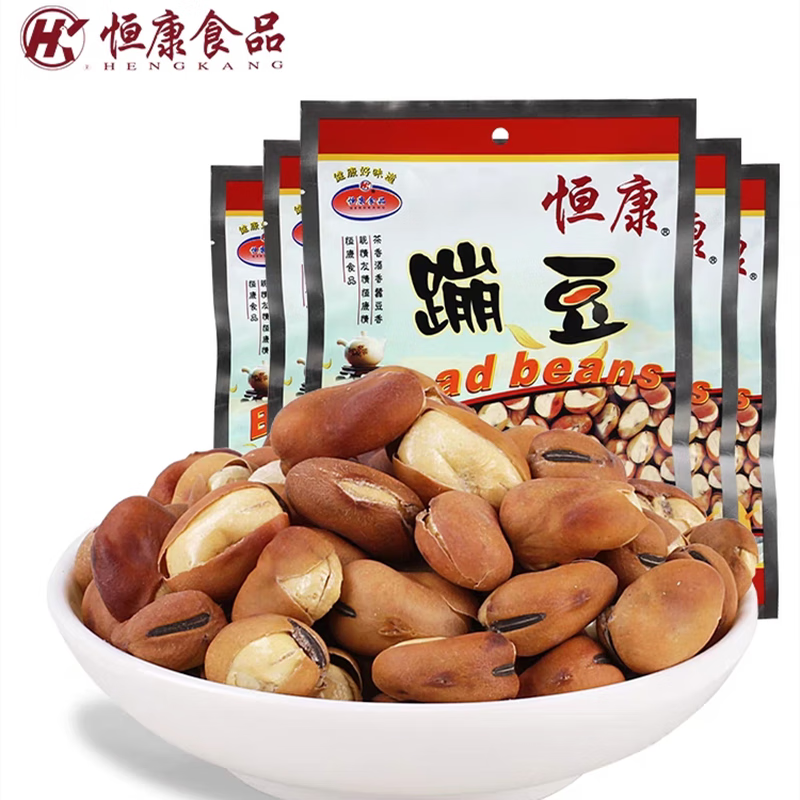 恒康蹦豆168g蠶豆脆豆蘭花豆原味蹦豆內(nèi)含獨立包裝堅果炒貨零食 168g*2袋【共18小袋】