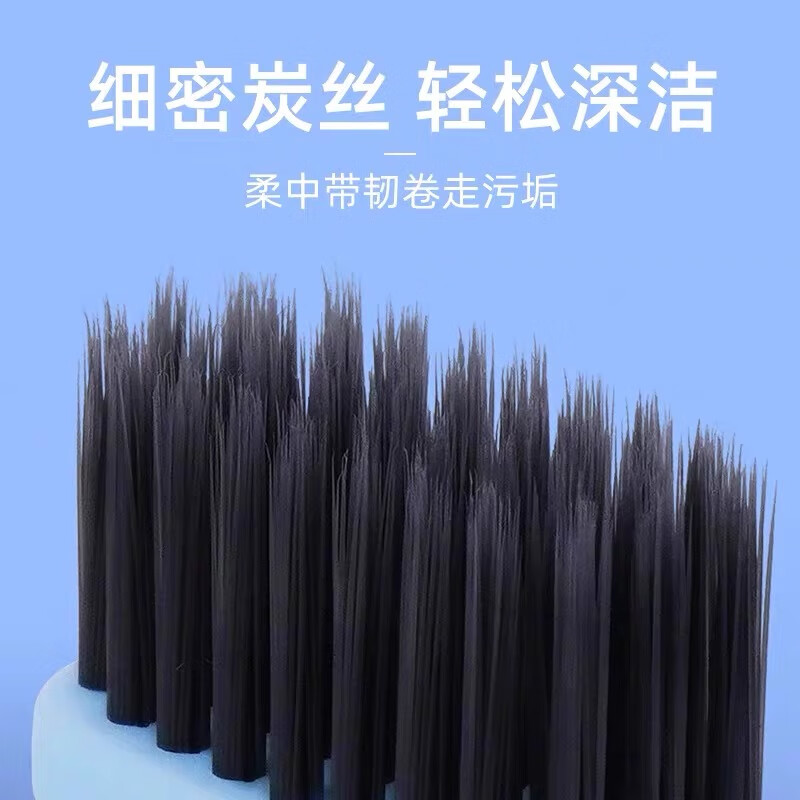 朗利洁炭丝软毛牙刷清洁小头手动牙刷橄榄型刷头成人情侣家庭装便携式 炭丝牙刷 8支